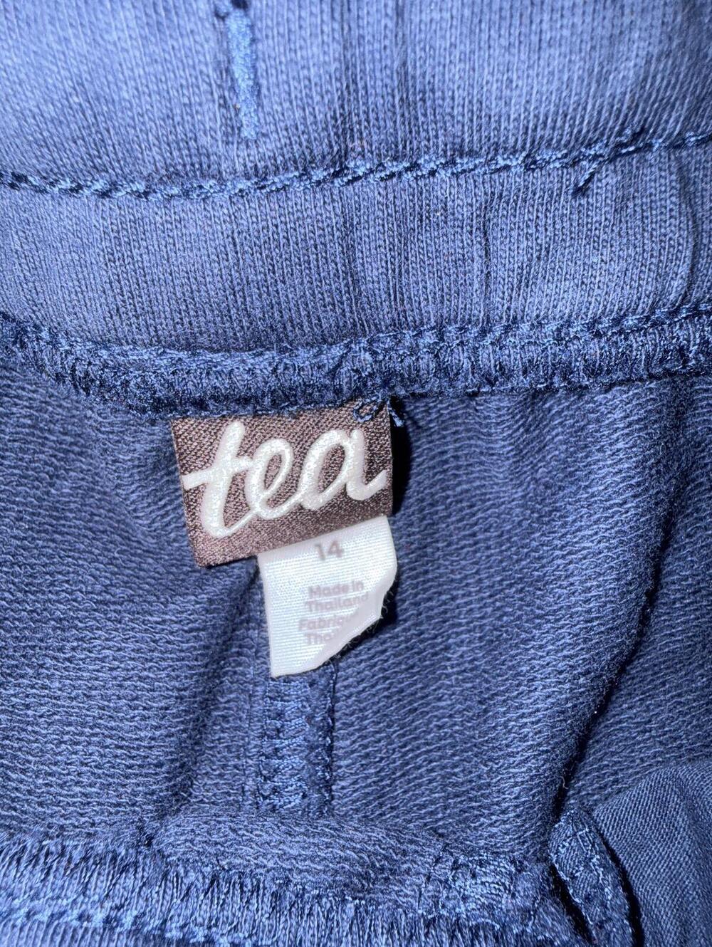 Tea Collection Boys Navy Pull on Sweat Shorts Size 14 - Picture 3 of 3